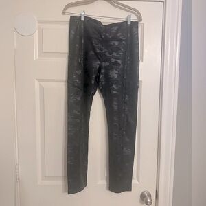 Faux Leather Camo Leggings